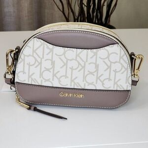 NEW! Calvin Klein Ashley Zip-Around Logo Crossbody Bag